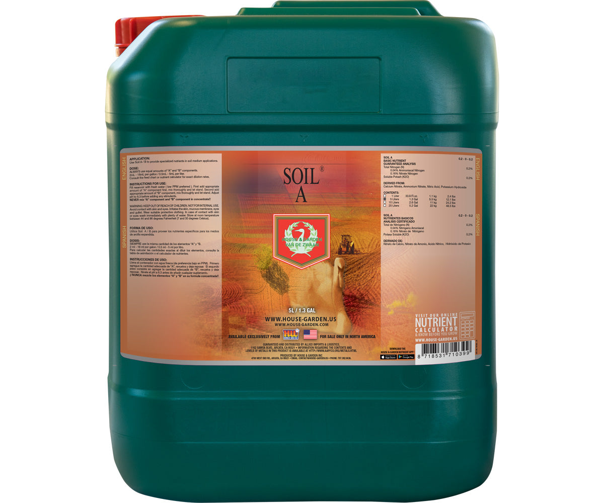House & Garden House & Garden Soil Nutrient A, 5 Liters