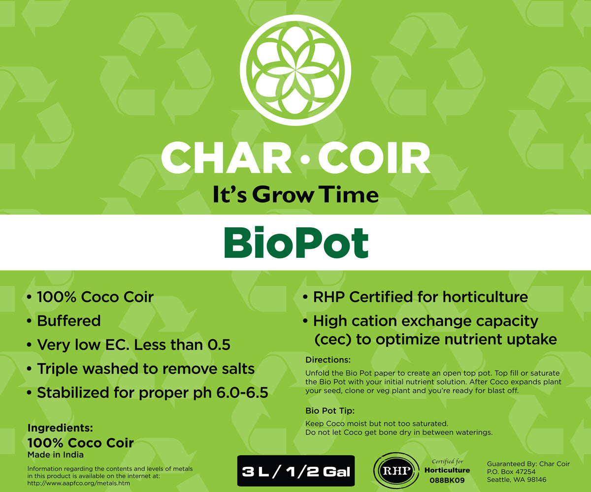 Char Coir Char Coir BioPot, 3L