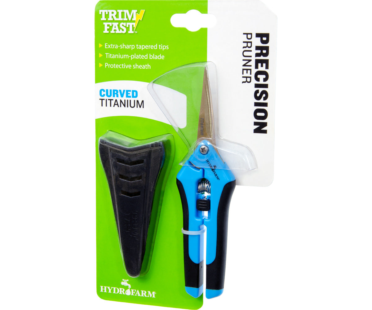 Trim Fast by Hydrofarm Precision Curved Light Weight Titanium Pruner