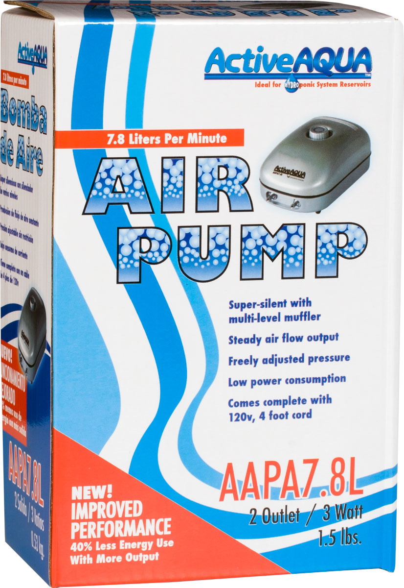 Active Aqua Air Pump 2 Outlets 3W 7.8L/min (30/cs)