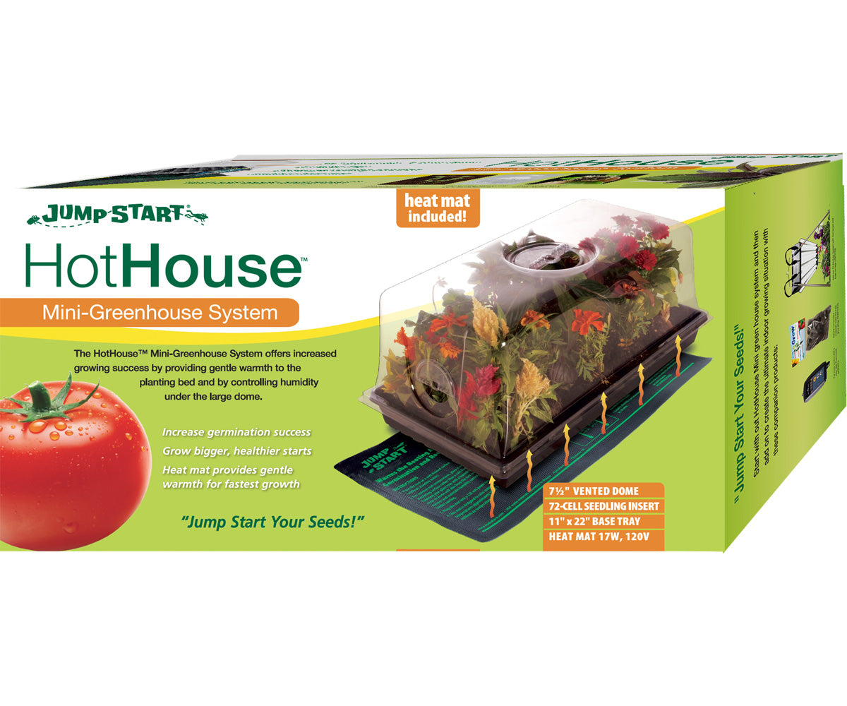 Jump Start Hot House w/ Heat Mat, tray, 72 cell pack, 7" dome