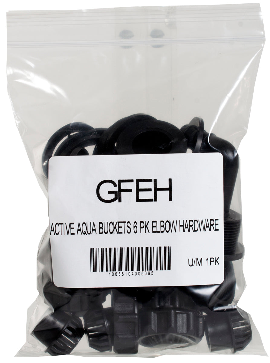 Active Aqua 1/2" Grow Flow Elbow Hardware Kit , pack of 6
