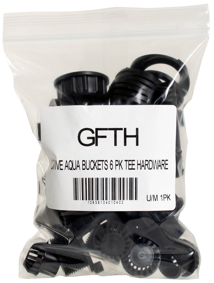 Active Aqua 1/2" Grow Flow Tee Hardware Kit, pack of 6
