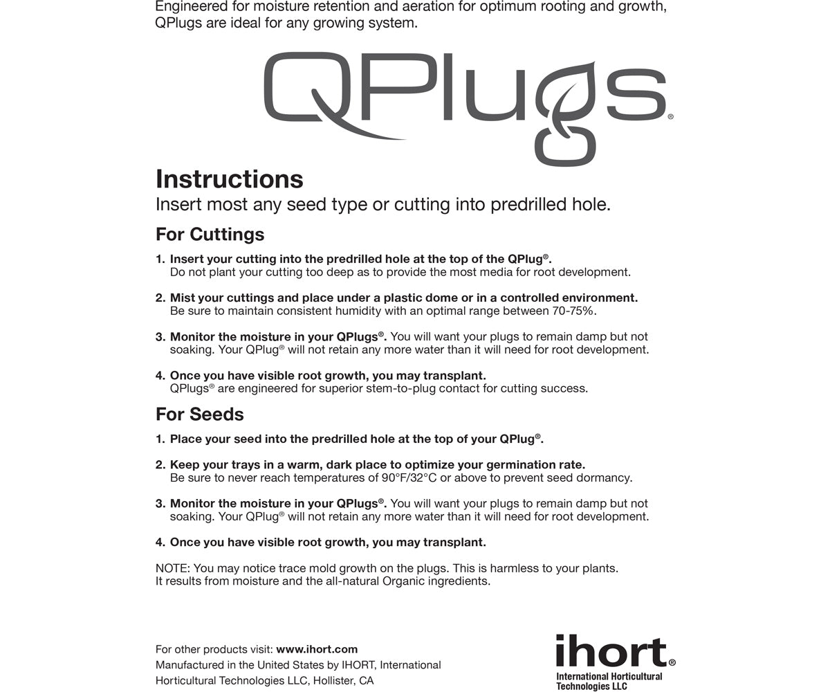 IHORT IHORT QPLUG Cubes, bag of 50