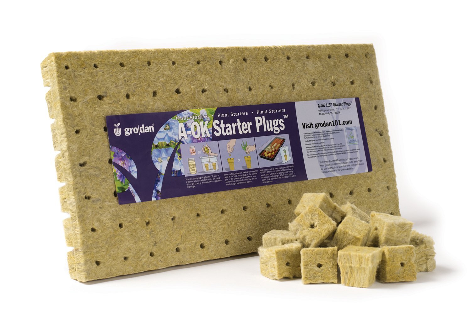 Grodan Grodan Pro A-OK 50/40 6/15, 2"x2" case of 1,500, comm