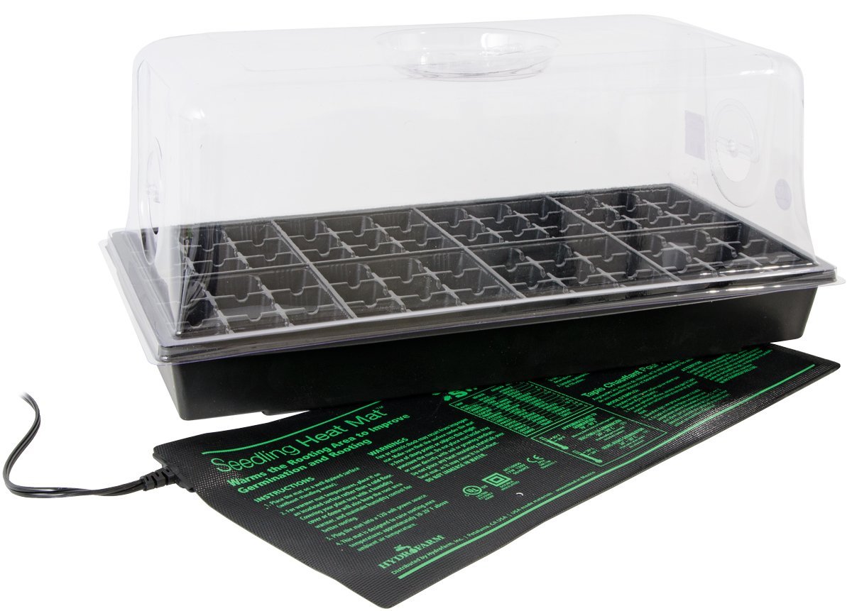 Jump Start Hot House w/ Heat Mat, tray, 72 cell pack, 7" dome