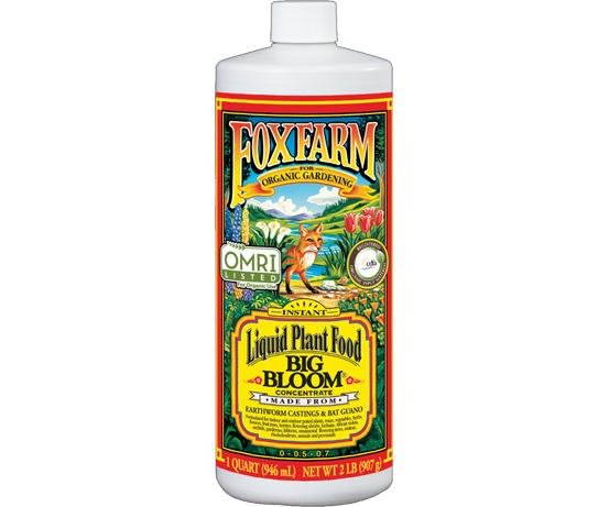Hydrofarm FoxFarm Big Bloom Liquid Concentrate, 1 qt