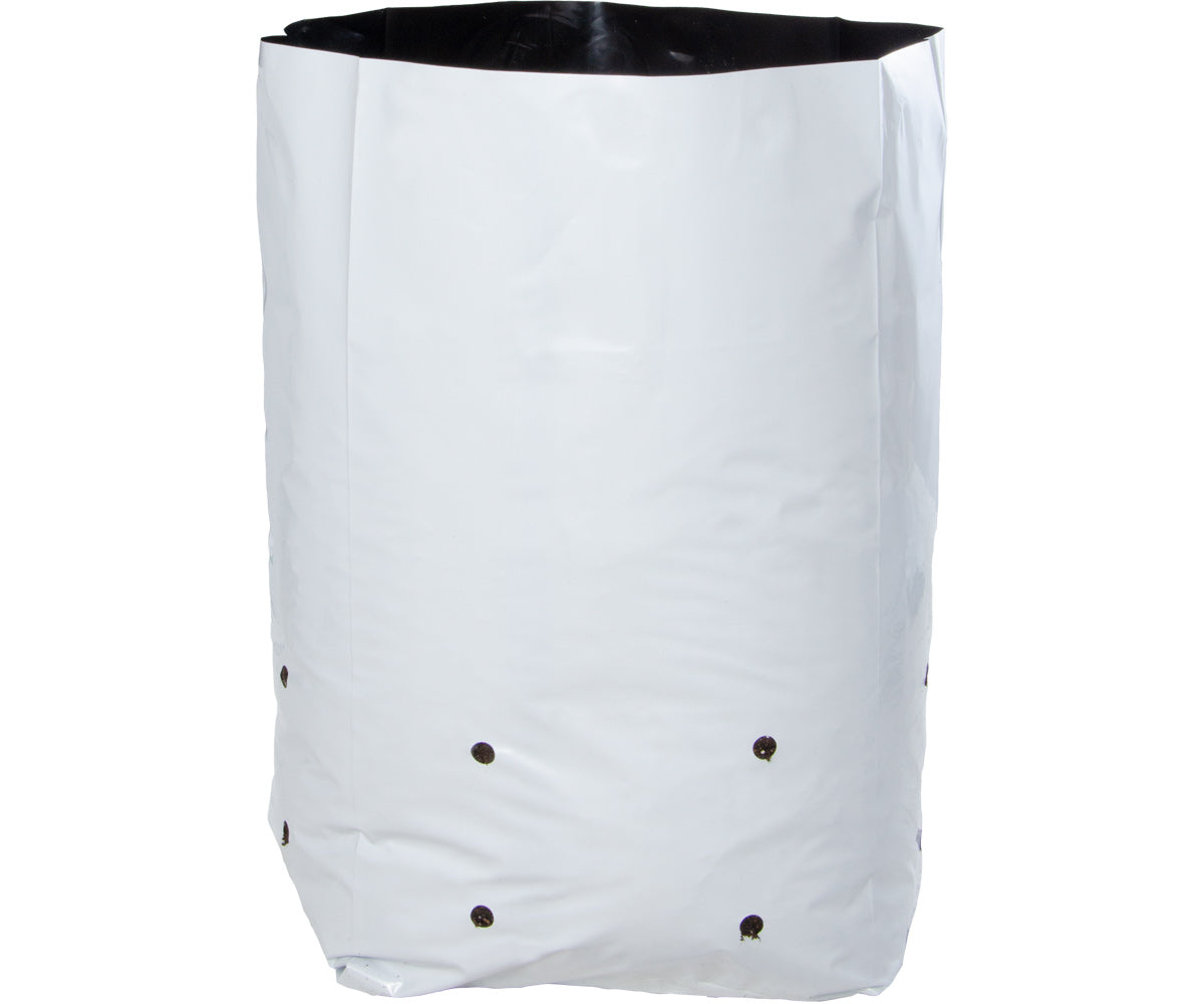 Hydrofarm Grow Bag, White/Black  5 gal, 16 packs of 25 (400)