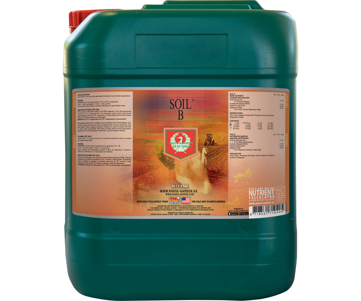 House & Garden House & Garden Soil Nutrient B, 5 Liters