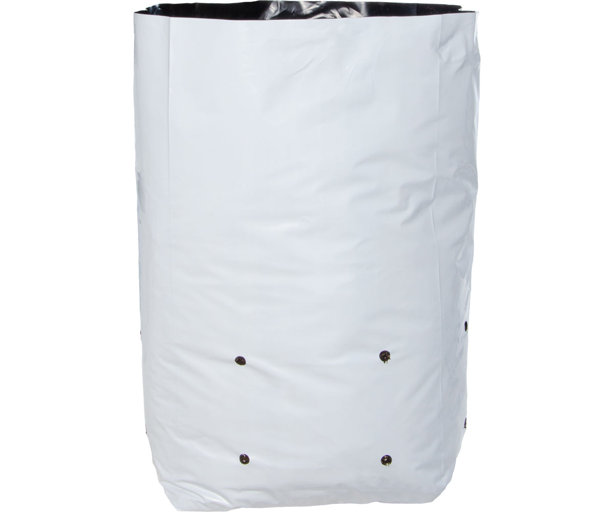 Hydrofarm Grow Bag, White/Black  7 gal, 16 packs of 25 (400)