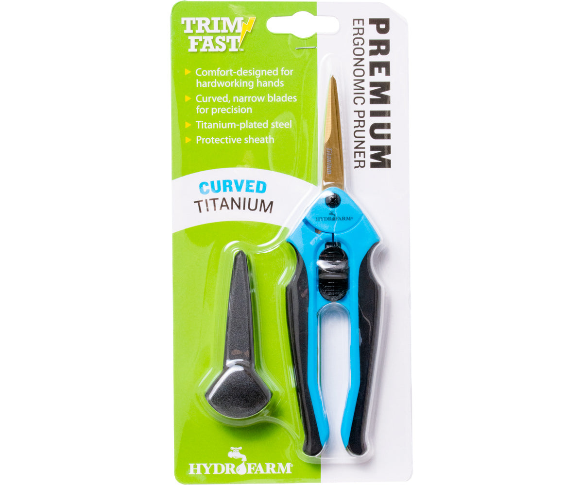 Trim Fast by Hydrofarm Ergonomic pruner Titanium curved blade
