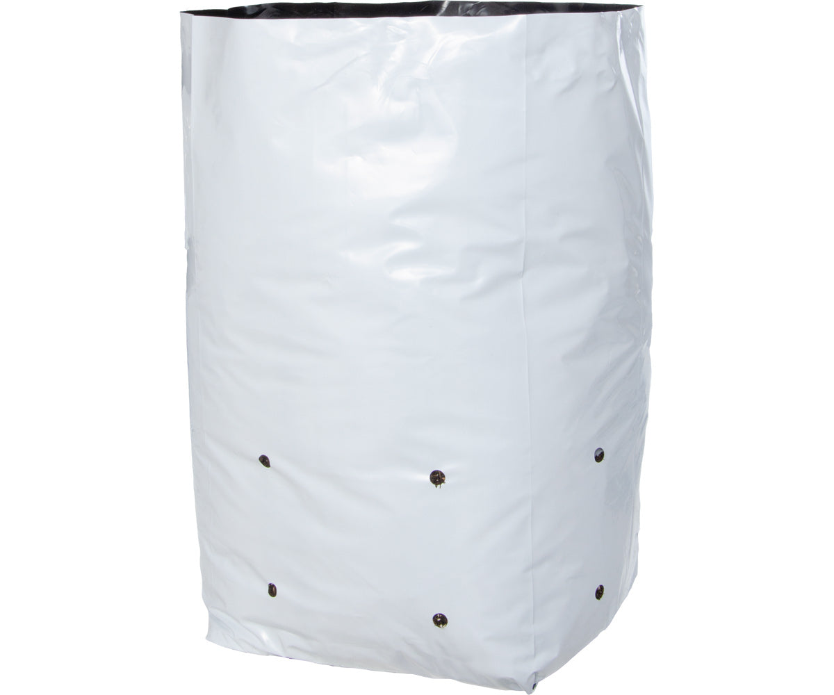 Hydrofarm Grow Bag, White/Black  7 gal, 16 packs of 25 (400)