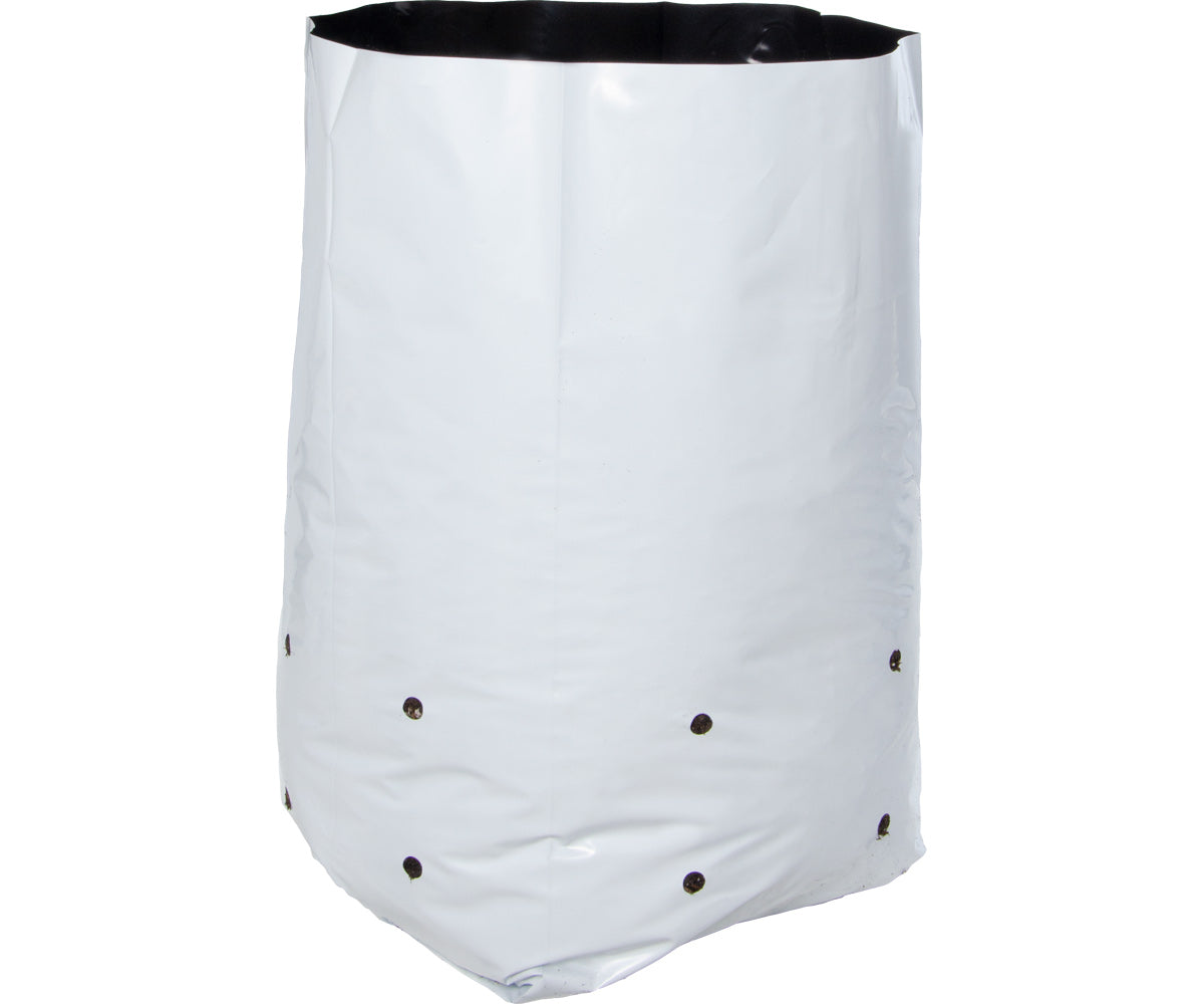 Hydrofarm Grow Bag, White/Black  5 gal, 16 packs of 25 (400)