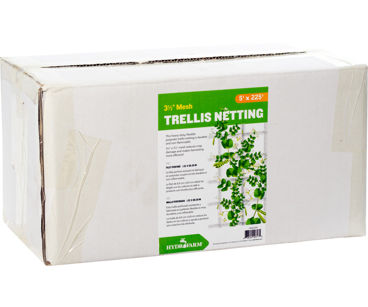 Hydrofarm Trellis Netting 3.5" Mesh, woven, 5' x 225'