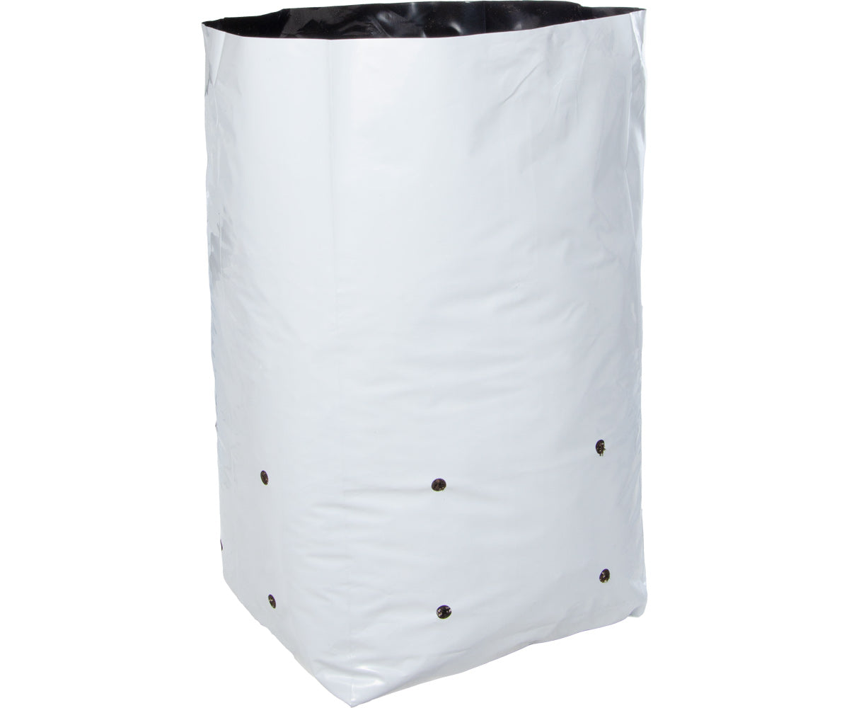 Hydrofarm Grow Bag, White/Black  7 gal, 16 packs of 25 (400)