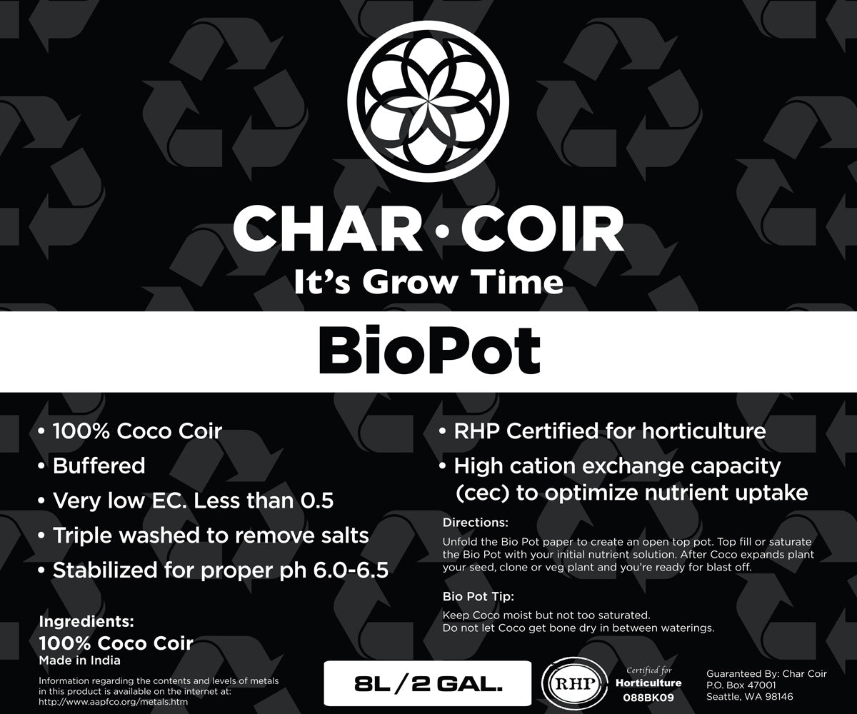 Char Coir Char Coir BioPot, 8L