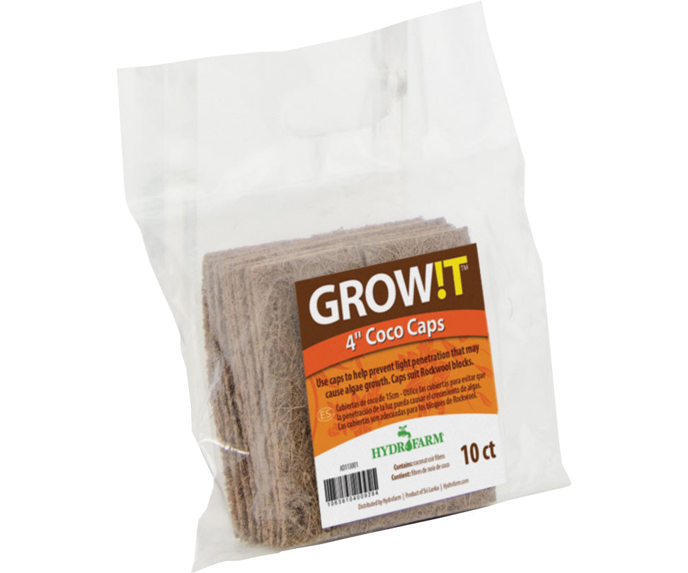 GROW!T Coco Caps, 4", pack of 10