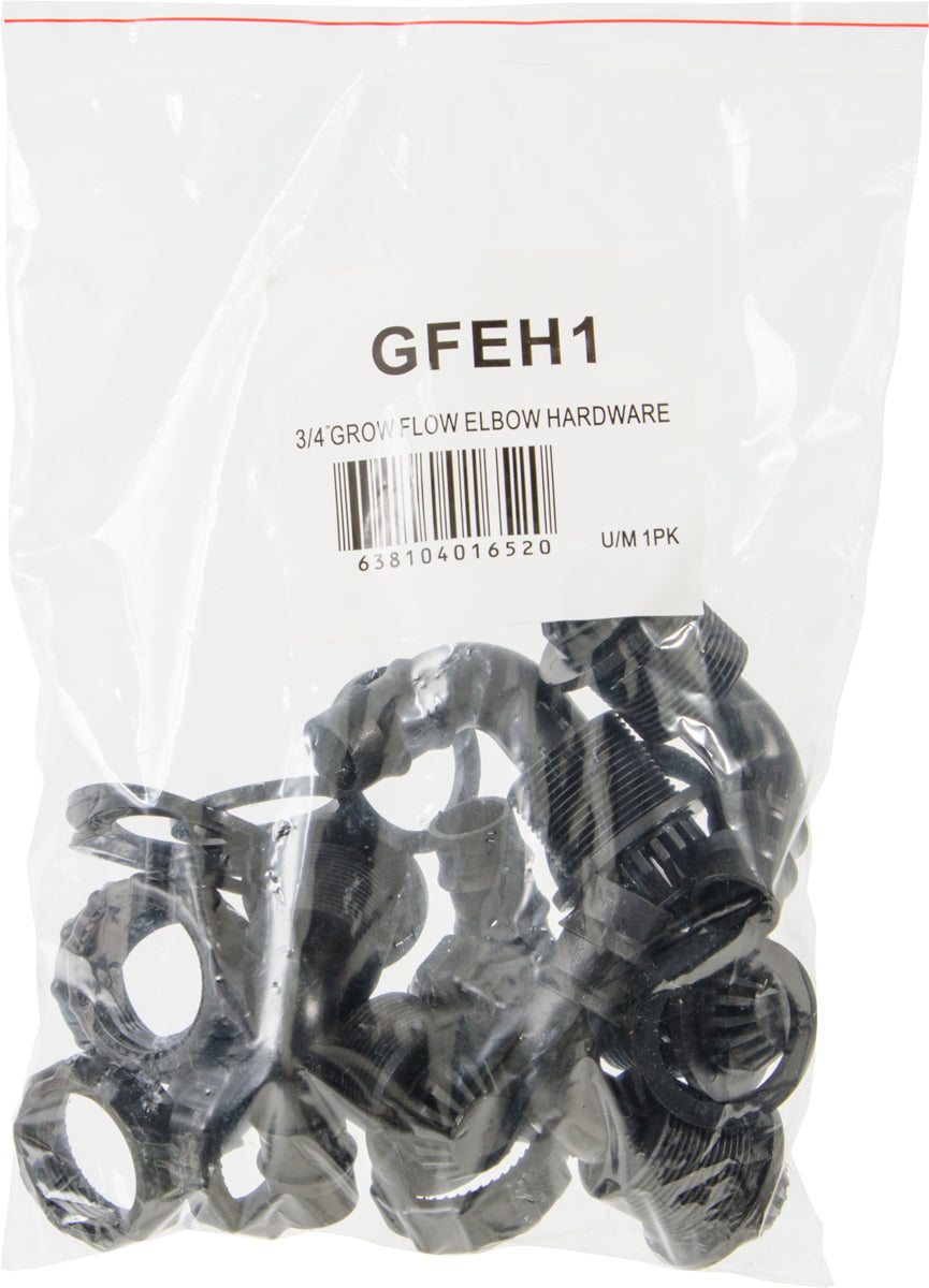 Active Aqua 3/4" Grow Flow Elbow Hardware Kit (6/pk)