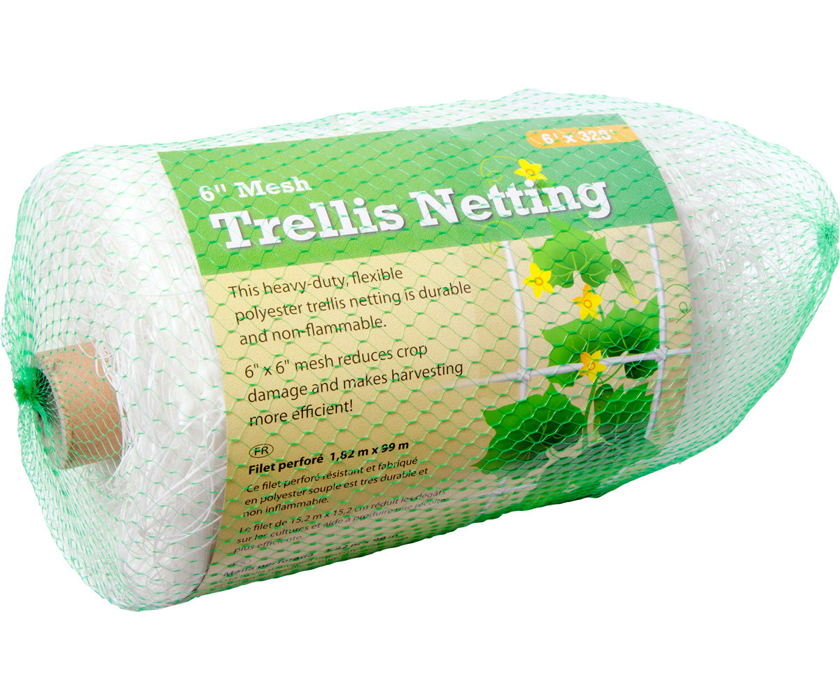 Hydrofarm Trellis Netting 6" Mesh, non-woven, 6' x 328'