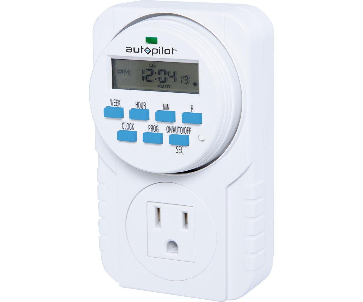 Autopilot 7-Day Grounded Digital Programmable Timer