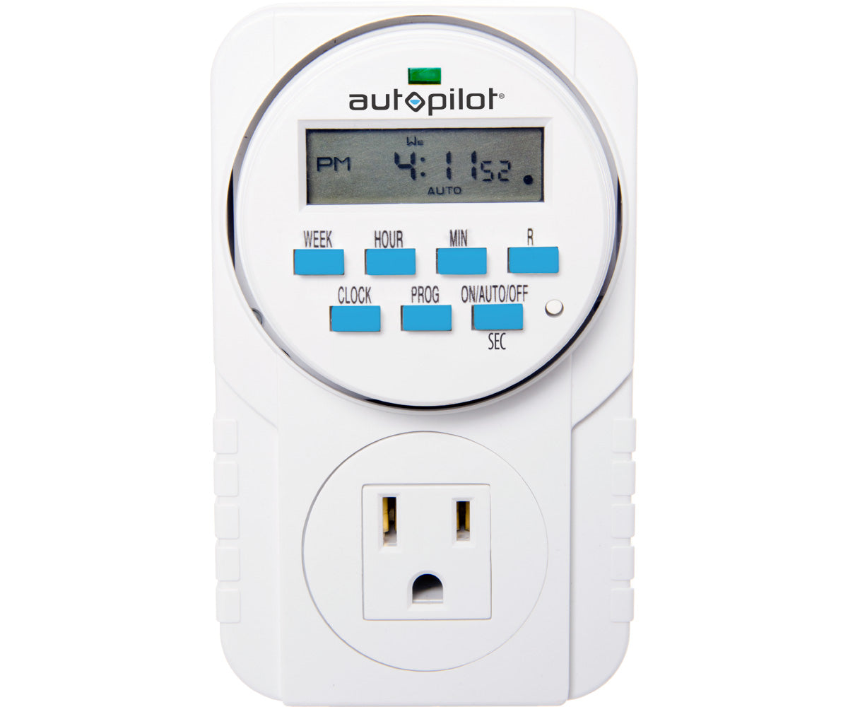 Autopilot 7-Day Grounded Digital Programmable Timer