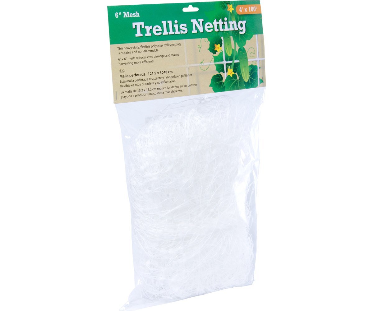 Hydrofarm Trellis Netting 6" Mesh, non-woven, 4' x 100'