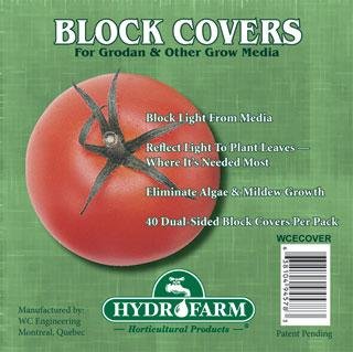Hydrofarm 4" Rockwool Block Cover, pack of 40