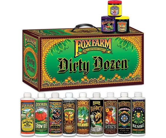 FoxFarm Dirty Dozen Starter Kit, pack of 9-pts and 3-6oz