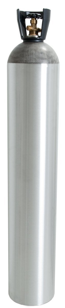 Active Air 50LB C02 CYLINDER W/ 320 VALVE & BLACK HANDLE