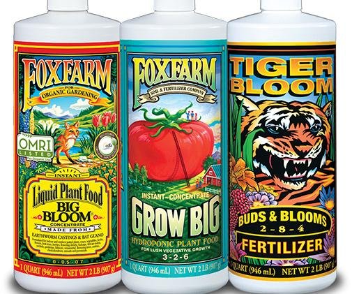 FoxFarm Nutrient Trio-Hydro Formula, 3 - 1 qt bottles