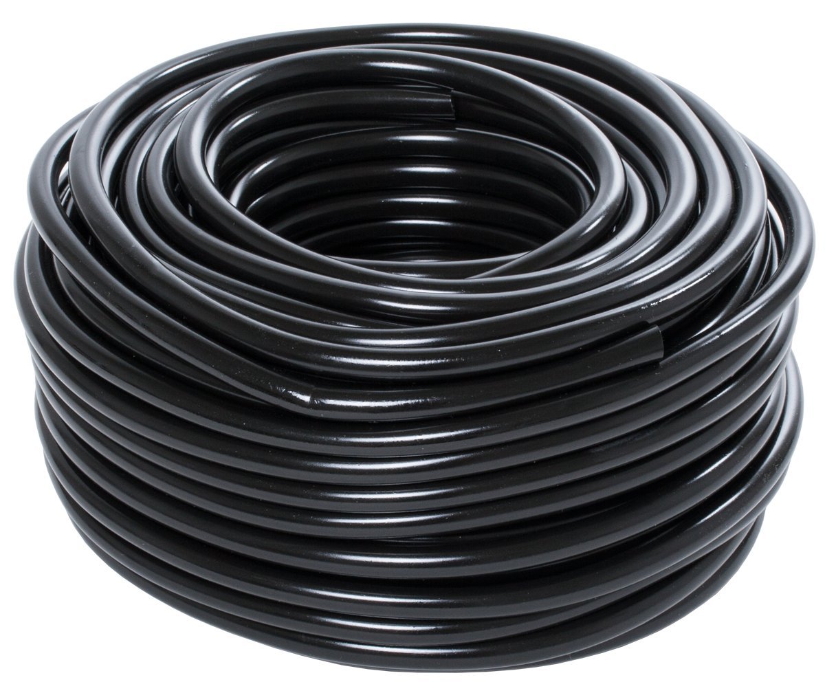 Active Aqua 1/4" OD Black Tubing 100'